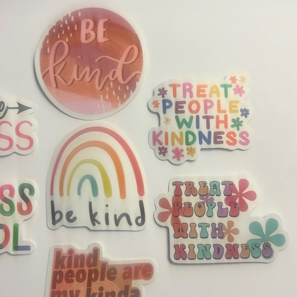 “Kindness” Vinyl Sticker Lot - 7 Vinyl Stickers - Picture 3 of 4